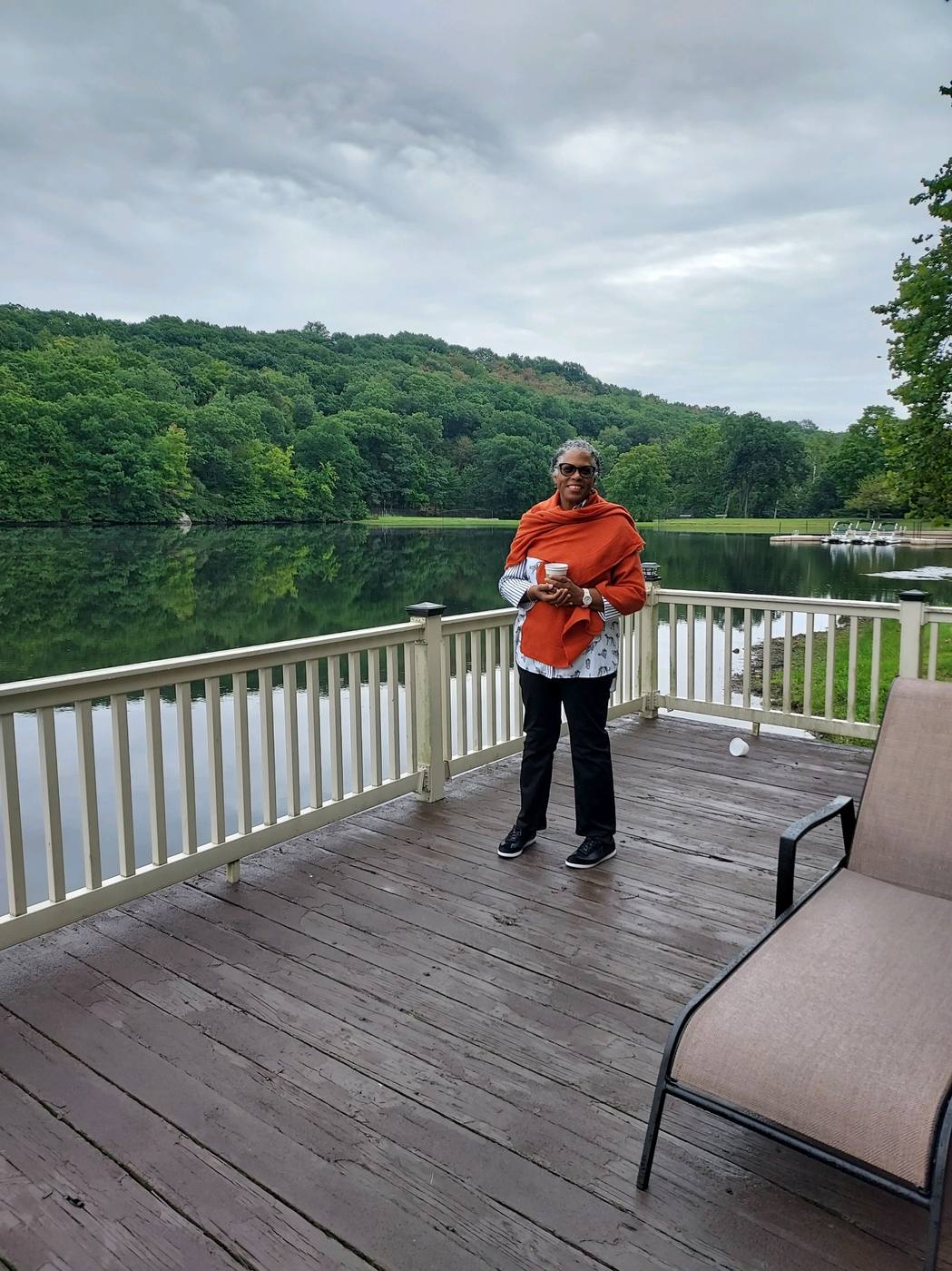 Peaceful morning by the lake