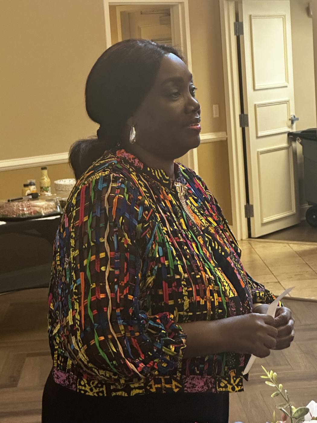 Matilda Adams serving as moderator